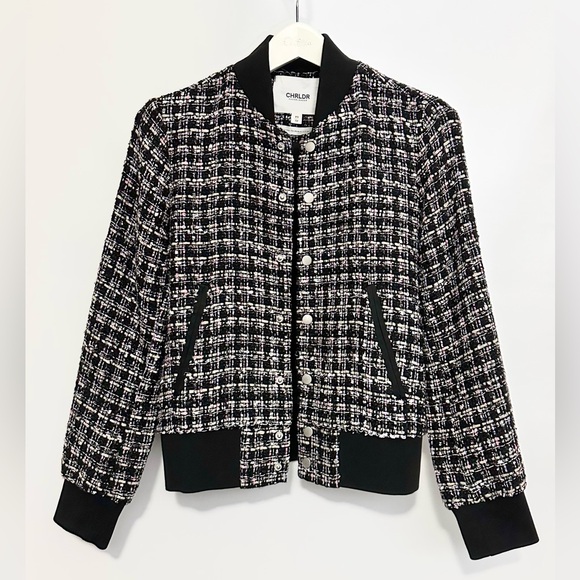 CHRLDR tweed boucle varsity jacket - Picture 3 of 9